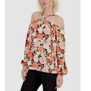 I.N.C International Floral Print Off-Shoulder Women's Top